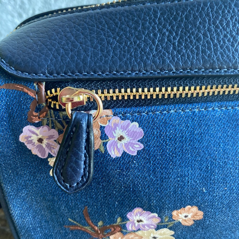 COACH DENIM FRL PRINT CROSSBODY - Picture 6 of 9